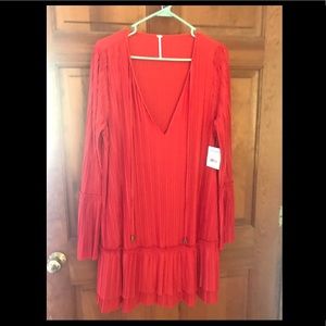 Free People Can’t Help It pleated mini dress
